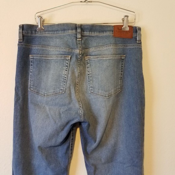 LAUREN Ralph Lauren Size 14 Classic Straight Leg Denim Jeans Preowned - Picture 5 of 9